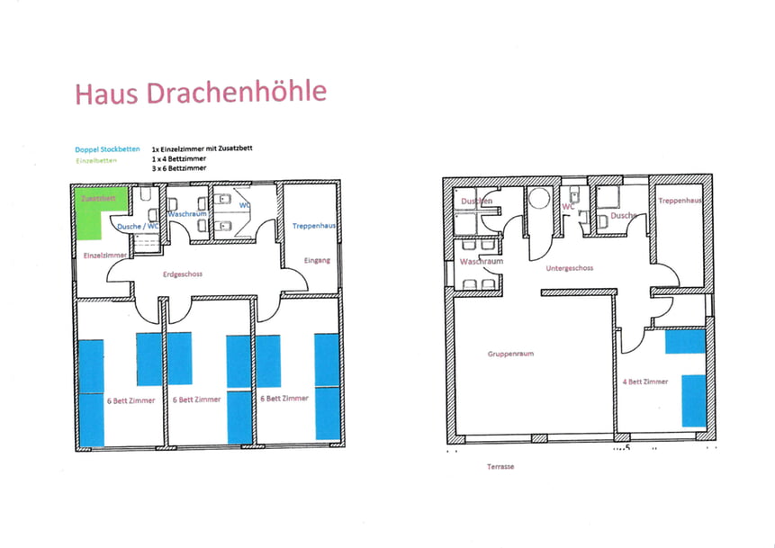 Belegungsplan Haus Drachenhöhle