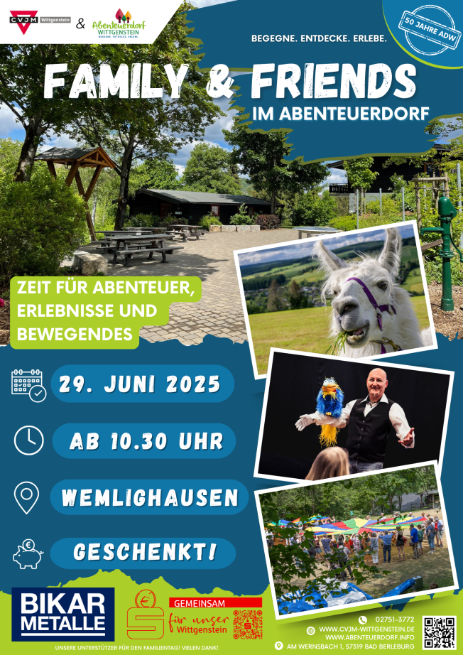 Familientag - "Family und Friends" im Abenteuerdorf 